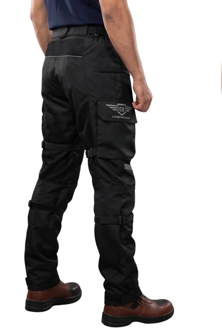 Lone Ranger Addon Riding Pants with Tail Bone Protector- Black