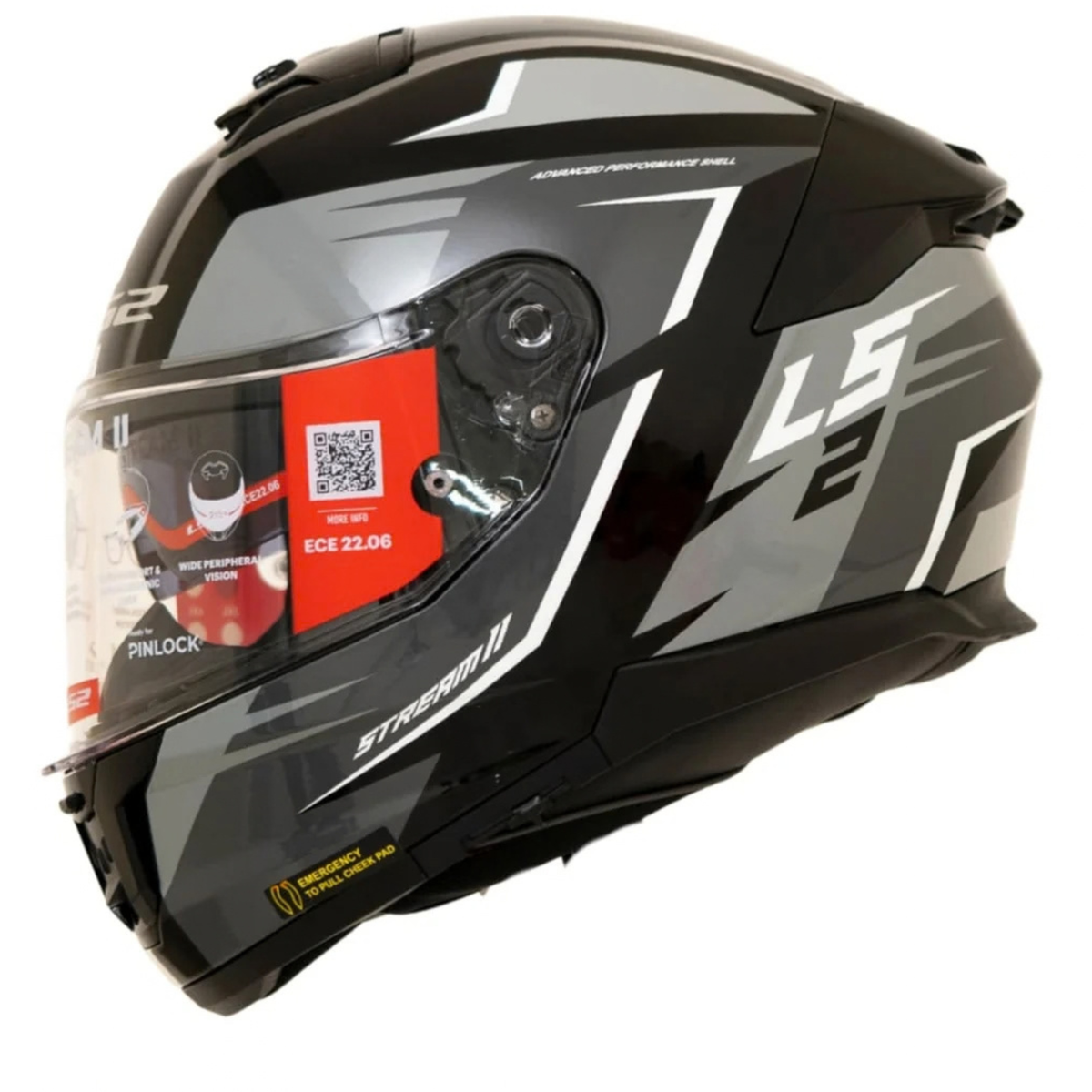 LS2 FF320 STREAM II METEOR BLACK GREY
