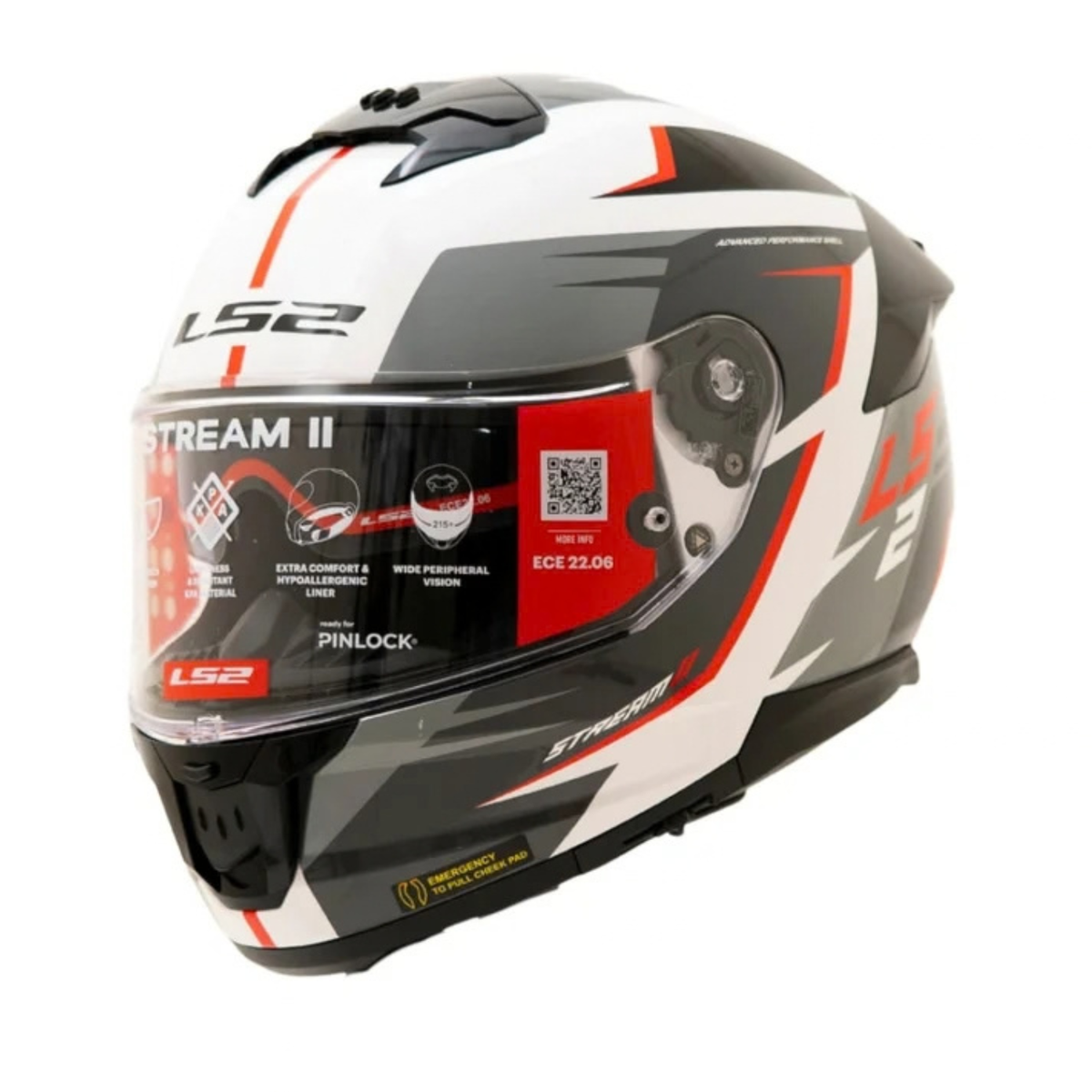 LS2 FF320 STREAM II METEOR WHITE RED