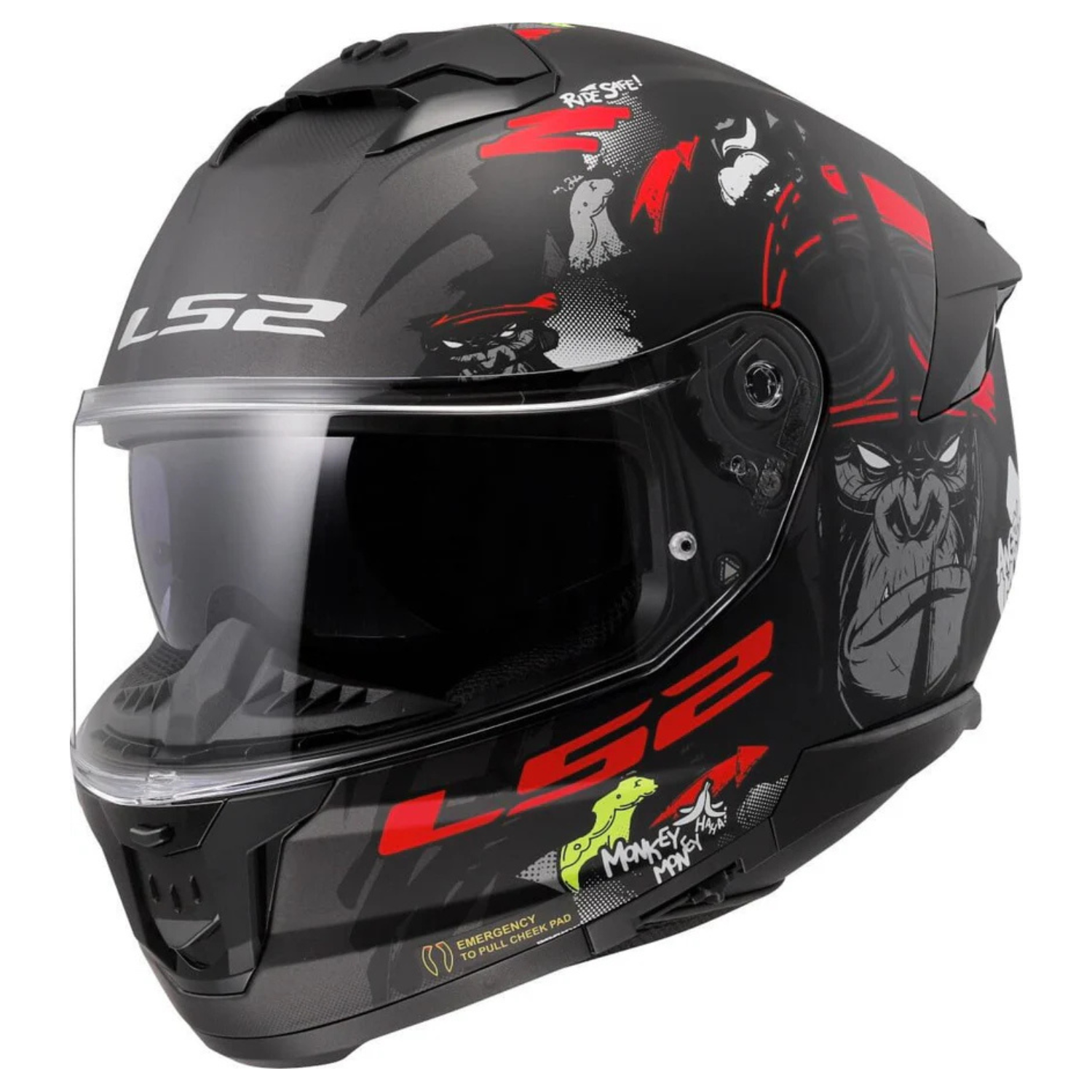 LS2 FF320 STREAM II ANGRY MONKEY MATT BLACK RED-06