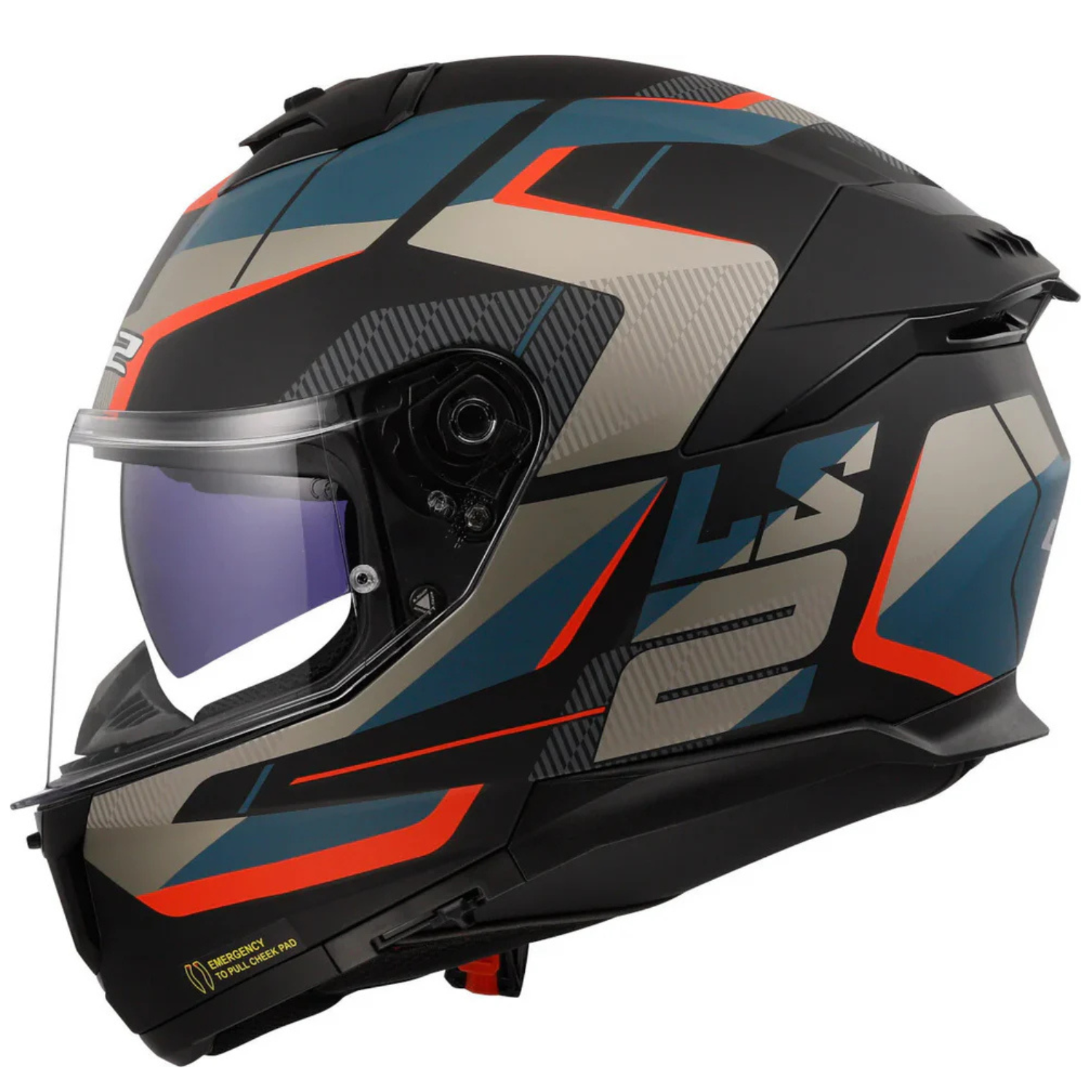 LS2 FF320 STREAM II ROAD MATT BLACK BLUE-06