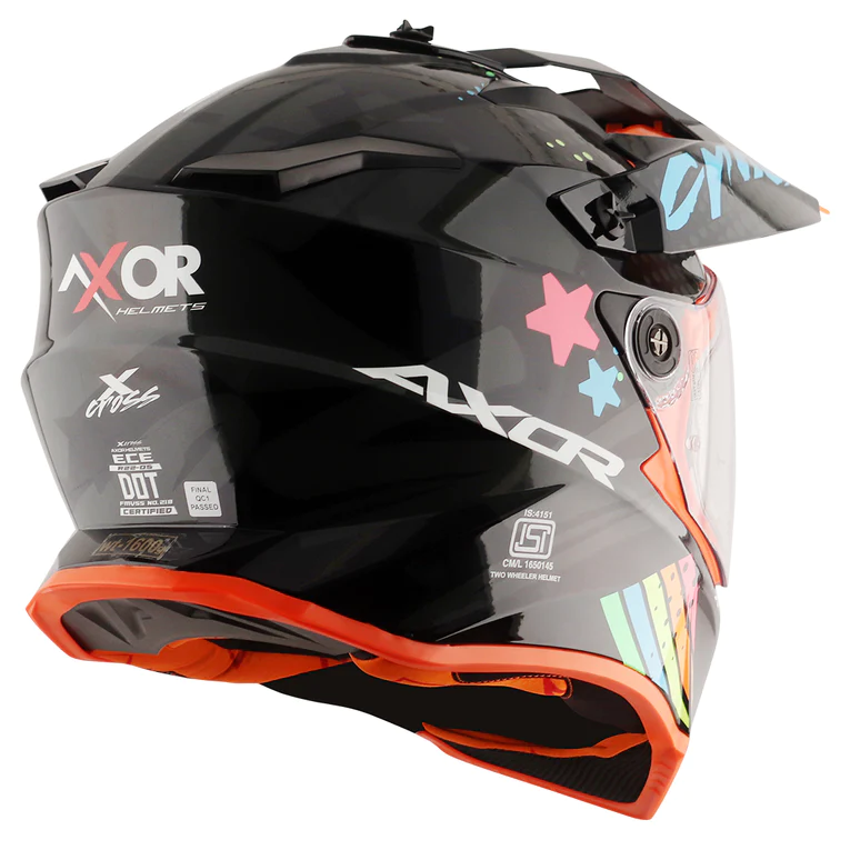 AXOR X-CROSS X2 HELMET – Gloss Black Grey – The Saddle Store